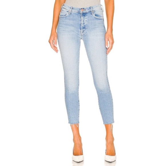 MOTHER Denim The Stunner Ankle Fray in California Cruiser High Rise Skinny 23 - Picture 2 of 12